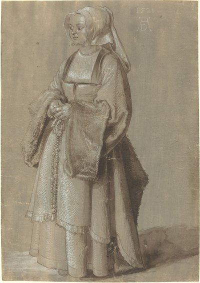Young Woman in Netherlandish Dress by Albrecht Dürer